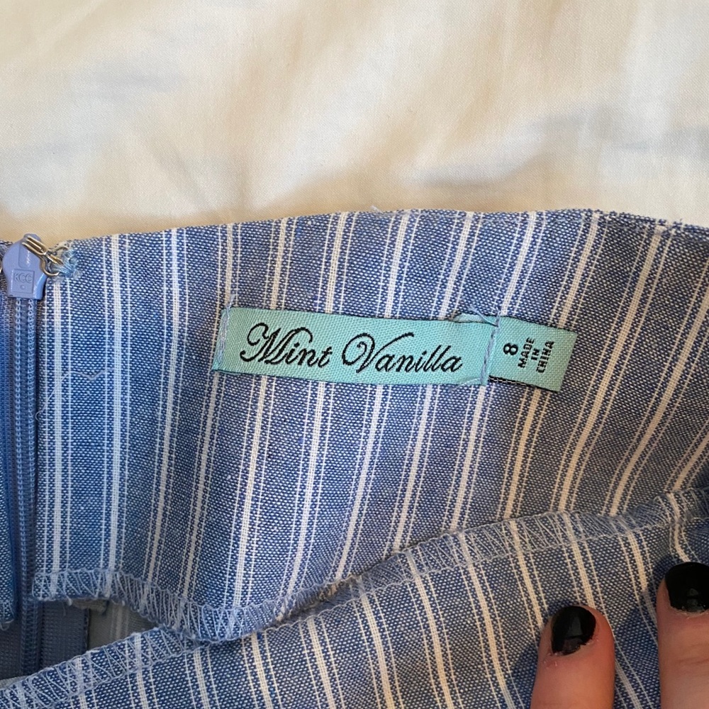 LF (brand mint vanilla) striped skirt